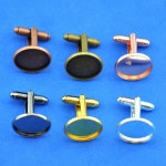 Etsy high quality 16MM Cufflink Blanks setting silver / bronze / black/gold /Rose Gold/Antique Copper Brass/ Base Setting-G1507-9