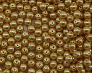 100 GOLD PEARLS 6mm gold glass pearls destash pearls craft | Etsy