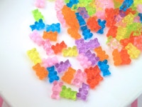 20 LIMITED COLOR Small Multicolor Gummy Bear Cabochons 038 - Etsy
