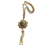 Vintage Signed LJM Glass Tassel Necklace A1061 - Etsy