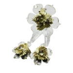 Vintage Rare Glass Flower Brooch & Earrings Set A1390 - Etsy