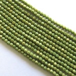 100 3mm English Cut Czech Glass Beads - Pacifica Avocado Green Spacer Beads - Pressed Glass Beads - C0077 - Etsy