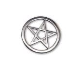 Gothic Pentacle Jacket or Hat Pin Polished Silver P-62 - Etsy