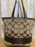 Coach J0668-10125 Brown and Khaki Signature C Large Tote Bag - Etsy