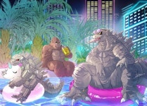 Godzilla vs Kong pool party | Godzilla vs. Kong | Know Your Meme Godzilla vs Kong pool party | Godzilla vs. Kong