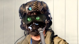 Green phosphor glare in the HUDs of f35 helmets | Know Your Meme Green phosphor glare in the HUDs of f35 helmets