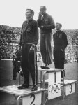 the 1952... | Know Your Meme Luxembourgs Josy Barthel on the podium after winning the 1500m race in the 1952...