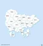 경상남도 지도 일러스트 백터 ai 다운로드 Download Gyeongsangnam-do Map Vector - 어반브러시