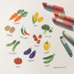 Heggii on Instagram: 귀여운군고구마 역시 오일파스텔로 해야 그림이 쫀득쫀득 ㅎㅎ 🍠🍠 🤎 . . . . . . . 🧵그림에 사용한... 