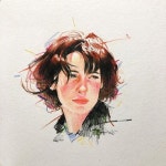 색연필 드로잉 일러스트