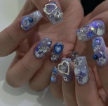 @hxdxxm 천안네일 🥣 리트네일 성정동네일 두정동네일 on Instagram: 실패없는 색 조합 🍮 | Hippie nails, Swag nails, Cute nails