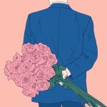 꽃을 든