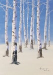 #자작나무 그림(birch forest) - oil painting by knife/#화가/artist/#유화(서양화)/풍경화/#갤러리#shin jae heung/pictures