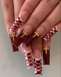 Fake Nail Set, Include :1pc Jelly Glue And 1pc Nail File,Easy To Wear... 젤네일로 스타일을 높이세요. 작은 스틸볼...
