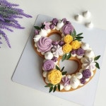 Pin page 인천앙금플라워: Flower Cupcakes Masterclass with Number 50 Design