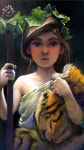 휴식 (Break) by 애뽈 on Grafolio | Illustration art girl, Forest girl, Dreamy art