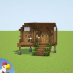 ⚒️ 마인크래프트 건축 강좌: 간단한 야생 나무 집짓기🏡｜Minecraft Tutorial : Simple Starter House Build