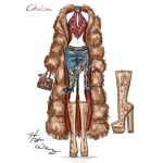 Cara Delevigne / 패션일러스트, 패션드로잉 / 모델그리기, 인물화, 인물그리기, 전신그리기 / 색연필화, 세밀화, 인물세밀화