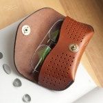 029 Making a leather glasses case (free PDF): 맵시 있는 가죽 안경 케이스 만들기