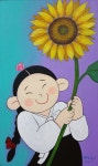 Pin page #꽃분이#박승희작가#아크릴물감#그림 | 캐릭터 일러스트, 초등학교 미술, 그림