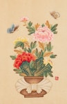 Pin page 대한민국민화공모대전 - 공석진 -꽃과 나비 | Butterfly art, Butterfly painting, Korean painting