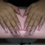 Fake Nail Set, Include :1pc Jelly Glue And 1pc Nail File,Easy To Wear... 젤네일로 스타일을 높이세요. 작은 스틸볼...