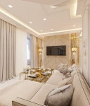 모던 프렌치 스타일의 화이트 캐슬 - 송도 100평 웨인스코팅 인테리어 by 하우스만 웨인스코팅으로 표현한 모던 프렌치... 