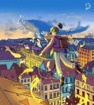 Instagram의 리페(ryepe)님: “밤 산책✨ 바빠도 틈틈히 창작그림은 올려야겠어요!!! 요새 아이디어나 생각나는 그림들이 많아서 빨리 다... 