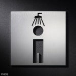 Hinweisschild Edelstahl Herrendusche PS2001 | 화장실