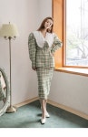 [J1182 체크 퍼프 카라리스 싱글 자켓(벨트SET)] - 2021 | 자켓, 벨트