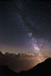 A starry night at Mont Blanc!(이미지 포함) | Pc 배경화면, 은하수, 밤하늘