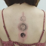 moon sun geometry  달과 태양 기하학  #moontattoo #suntattoo #geometrytattoo #linetattoo #tattoo #tattoos… | Tattoos and... 