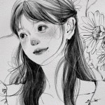 @dori_croquis - 2023 | 그림, 흑백 그림, 연필 그림