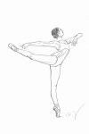 Ballet contemporary dance pen drawing Art 발레드로잉 pencil drawing