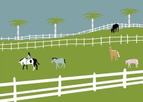 Pin page #일러스트 #목장 #드로우캣 #말 #초원 #illust #horse #drawcat #jeju | 일러스트레이션, 배경, 라인아트