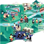 Pin page 권아라 on Instagram: “part of the map I’ve done the first half year_지도 일러스트_ 씨제이 엔터테인먼트... 