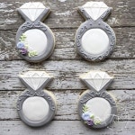 Engagement Ring Cookies 1 Dozen - 2020 | 케이크 아이디어, 아이디어, 마카롱