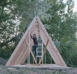 UO Journal: How to Build an A-Frame Cabin #a-framehome | 헛간, 트리하우스, 오두막집