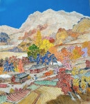 張柱鳳 on Instagram: “#채묵화 #채색산수화 #두방지화 #채색풍경화 #채색화 #彩繪 #彩墨画 #彩墨 #色#현대한국화 #현대동양화 #현대풍경화... 