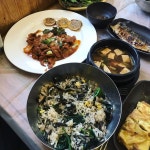 곤드레밥 #보리밥 #산채정식 #오징어순대 #고등어구이 #나물 #제육볶음 #청국장 #부부데이트 #먹방 #속초맛집 #맛나요 #평일일상 #점심메뉴... 