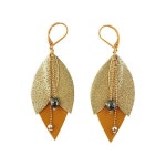 Image of Boucle d'oreille en cuir SAFRAN | 귀걸이