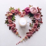 Pin by 은소라 on Color patterns | Coffee flower, Flower art, Coffee art