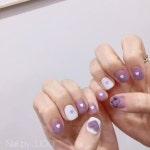 • Nail Design 컬러별네일 *보라색 라벤더네일 보라보라해~💜 (violet, purple nail) | เล็บเจล... 