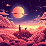 Bold idea 하늘 구름 위 이야기 별 달