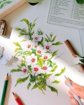 맛있는 음식이 가득한🍒 즐거운 설 연휴 보내세요! ⠀ ⠀ ⠀ •Paper. 밤부 Natural 250g/m2⠀ #색연필그림 #색연필화 #그림... 