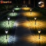 마당, 길, 산책로 장식 Staaricc 16/10/8/4pcs مصابيح شمسية للحديقة في الهواء الطلق، مصابيح... 