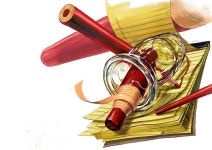 #기초디자인 #색연필 #종이 #유리병 #병 #구성 | 색연필, 그림 디자인, 과일 그림