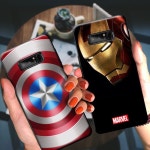 마블 어벤져스 삼성 케이스 캡틴 아메리카 쉴드 아이언 맨 카툰 보호 커버