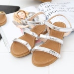 안 스트랩 샌들스 은색  AHN Strap Sandals Silver