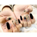 @Flower_Handnails #블랙네일 #블랙마블네일 #풀스톤네일 #블랙스톤 #꽃소니 #꽃소니네일아트샵 #꽃소니_네일아트_샵 #혜화꽃소니... 